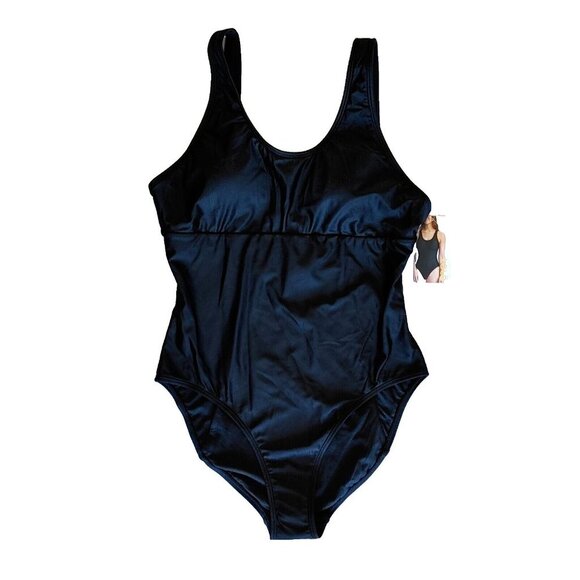 Lole One Piece Bathing Suit Swimsuit Womens Size 6 Basic Black Nylon Blend - Picture 1 of 5